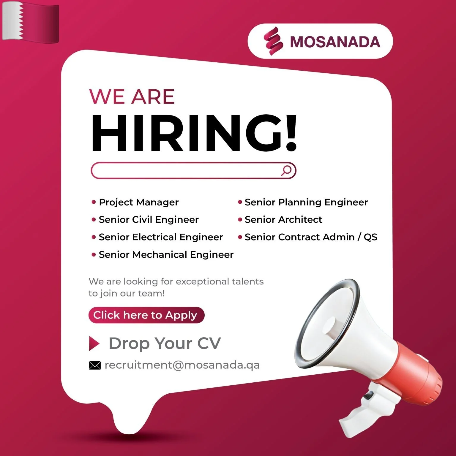 Mosanada Engineering Jobs Advertisement