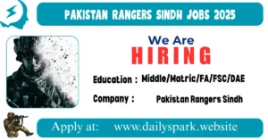 Pakistan Rangers Sindh Jobs 2025